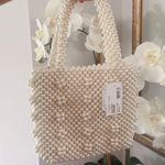 Lulu Townsend  Women's Off- White Beaded Pearl Handbag Purse Photo 3