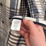 Something Navy  plaid trench coat Photo 9