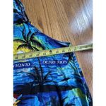 HAWAIIAN Kaftan Dress Swim Cover Palm Tree Beach Sun Montego Bay Blue Size 3X Photo 5