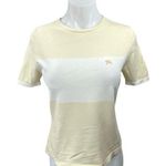 Burberrys Cream White Colorblock Knit Short Sleeve Sweater Tee T-Shirt Top Sz 6 Photo 0