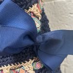 The Sak  Navy Cambria Crocheted Large
Double Strap Tote with Woven Ribbon Photo 2