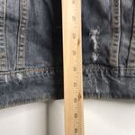 POL Vtg distressed dark wash denim button up jacket 100% cotton fall winter Photo 8