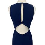 Babaton Aritzia Silky Sleeveless Maxi Midi Dress Cut Out Back Navy Blue Womens 8 Photo 7