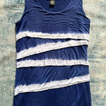 Verve Ami  Blue Off White Tie Dye Dip Dye Ruffle Tank Top Medium Photo 0