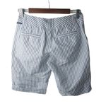 Columbia 2 Blue White Striped Seersucker Shorts Photo 1