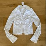 Lovers + Friends - Michelle Open Front Long Sleeve Shirt Top in White Photo 0