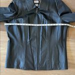 Vintage George Women’s Plus Jacket Genuine Leather Jacket Size 1X (16W) Black Photo 4