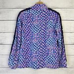 Lilly Pulitzer Skipper Pullover Top Womens Small Royal Blue Pink Crochet Trim Photo 4