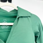 Klassy Network Womens V Neck Polo Long Sleeve Bramisuit Bodysuit Size S Emerald Photo 3