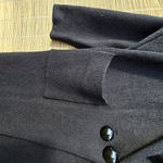 Black Knit Long Double Breasted Cardigan Sweater L Size L Photo 2