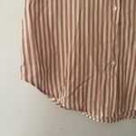 Xirena Channing Shirt Pink Cream Stripe Button Down Blouse Short Sleeve Small Photo 5