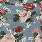 Dee Elle 🛍️ Floral Rose Gray Long Bell Sleeve Mini Sheath Dress Size XS Photo 5