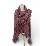 Free People FP One Kinsley Fringe Cowlneck Sweater Pink Combo Sz Small New! Photo 4