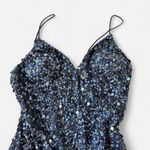 Adrianna Papell NWT  Navy Blue Sequin Mini Party Dress size 6 Photo 3