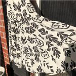 Sincerely Jules  Black & White Leaf Printed Tiered Dress S Photo 4
