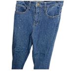 Wild Fable Blue Denim Jeans Silver Rhinestones Allover 4 High Rise Skinny Photo 2
