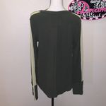Bohme  dark green lime green ribbed long sleeve shirt Photo 4