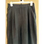 Halara Size M High Waisted Side Pocket Wide Leg Fleece Casual Pants in Black Photo 3