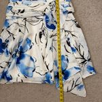 DKNY  Floral Printed Draped Front Mini Dress Blue 12 Photo 9