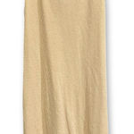 EUC VER Knit Maxi Dress Tank Style Beige Ribbed Drawstring Sides Slits XL Tan Photo 0