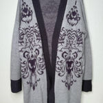 Disney Haunted Mansion  Parks‎ Cardigan Womens Size M Sweater Purple Wallpaper Photo 0