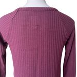 Chaser Wisteria Waffle Knit Thermal Top Burgundy Purple Photo 8