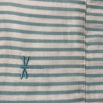 Tyler Boe Womens XS Aqua Stripe Button Down Top Blouse Classic Quiet Luxury Blue Photo 4