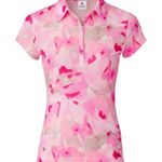Daily Sports Camouflage Pink Short Sleeved Mesh Polo Shirt Size L Size L Photo 5