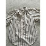 Madewell  Shirred Bubble-Sleeve Button-Up Shirt in Poplin Size Small Photo 5