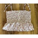 Paper Crane Women's White Floral Ruffle Bustier Crop Size M EUC Photo 2