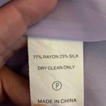 Marie Oliver  Size S Crinkle Gauze Silk Blend Blouse Top Lined Purple Print Photo 4