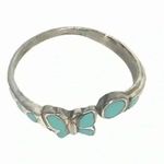 925 STERLING SILVER TOE RING XS BUTTERFLY STONE OPEN BEACH VACATION JEWELRY Photo 0