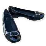 Clarks K by Black Patent Leather Slip On Shoes UK 6, US 8. Work Dressy Photo 0