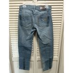BCBGMAXAZRIA Denim Jeans Zipper Detail Size 26 Womens Mid Rise Light Wash Logo Photo 3