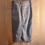 Denim Jean Blue Maxi Skirt by Hunter&Brown high front split frayed summer casual Size M Photo 6