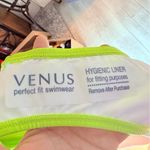 Venus Nwot  lime green zip front bathing suit swimwear swimsuit one piece sz 4 Photo 4