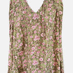 Jessica Simpson  boho green pink floral top M Photo 0