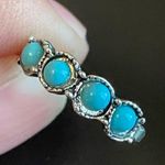 Turquoise stone silver ring size 4.5 Photo 6
