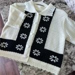 Knit short sleeve button up blouse White Photo 0