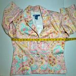 BUSH WACKER Summer Blazer Women’s Paisley Floral Lined Multicolor Sherbet 8 Pink Photo 2