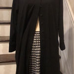 AMBER SUN Black Flat Knit Jacket, Cardigan, Cape with Hnd Pockets Sz XL Photo 0