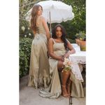 Show Me Your Mumu Clarissa Corset Dress in Moss Green Luxe Satin XS Photo 2