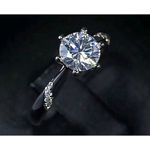Boutique NEW 1Ct Simulated‎ Diamond 14k White Gold-Plated S925 Engagement Ring, Size 8 Photo 10