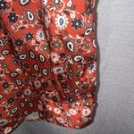 ZARA  Womens Floral Paisley Long Sleeve Button Up Satin Small Bloomcore Career‎ Photo 3