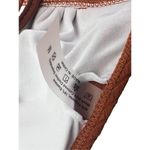 New 2 Piece Ribbed Rust Colored Bikini High Leg Cheeky Bottoms Plunged Top Med Orange Photo 5