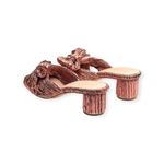 Loeffler Randall new  𒀭Emilia Pleated Bow Mule Heel 𒀭Metal Rose Plissé 𒀭 6.5M Photo 4