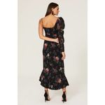 Amur Pasqualena Black Floral Print One Shoulder Ruffle High Low Dress Size 6 Photo 20