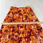 H&M  A-Line Skirt Double Slit Orange Floral‎ Long Skirt Size Small Photo 7