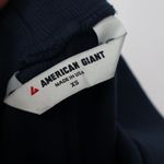 American Giant Navy Ribbed Wide Leg Lounge Pants XS Made in USA Cotton Blend Blue Photo 3