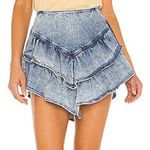 MOTHER The Ruffle Mini Skirt in Threading the Needle Photo 0